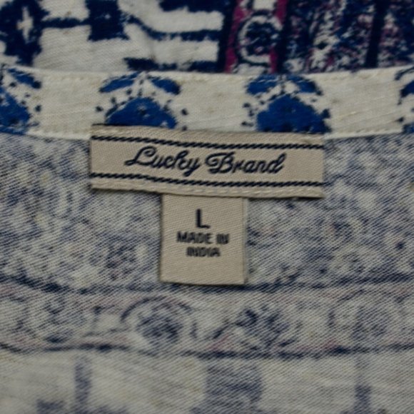 Blue and White Top Size L - Picture 5 of 6